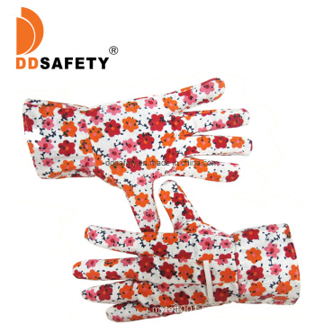 Cotton Prints PVC Dotted Dn Dalm Work Garden Gloves